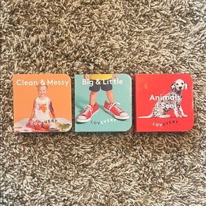 Lovevery Kids Book Set - Clean & Messy, Big & Little, Animals I See